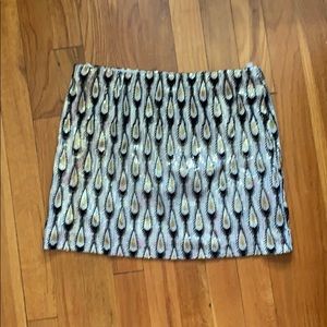 Ark & Co Sequin Gold Mini Skirt Size M
